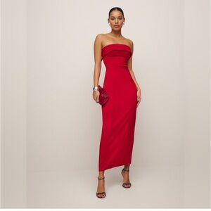 NEW NWT Reformation Johan Satin Dress